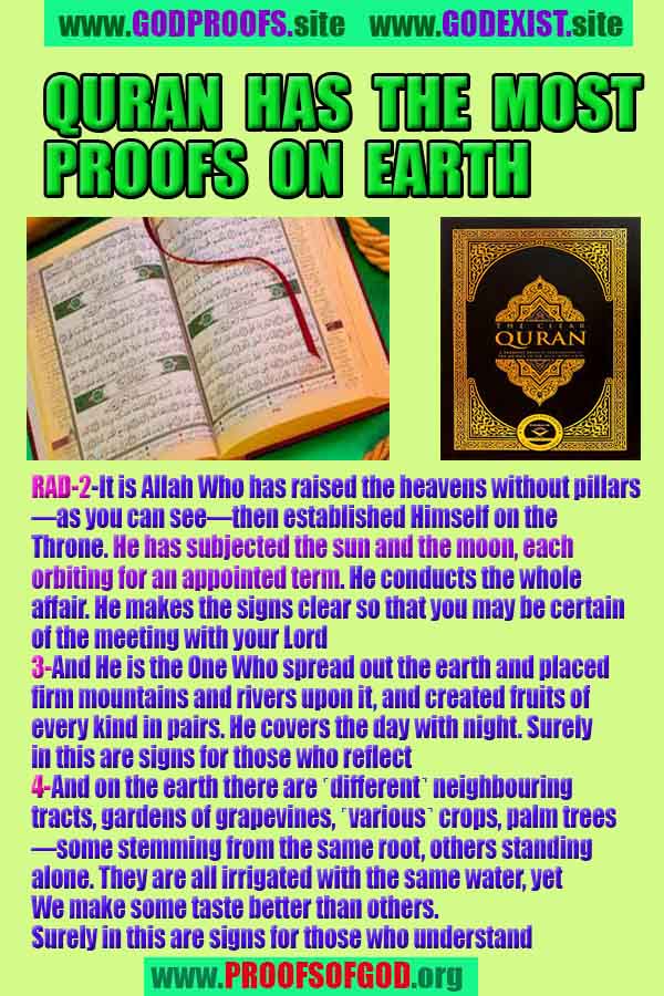 God's proofs and evidences